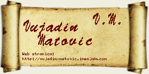 Vujadin Matović vizit kartica